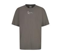 T-Shirt KARL KANI "Karl Kani Karl Kani Small Signature Essential Tee", Herren, Gr. S, anthrazit, 100% Baumwolle, bedruckt, normal, Rundhals, Shirts T-Shirt (88657011-S) anthrazit