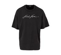 T-Shirt KARL KANI "Karl Kani KK Autograph Washed Boxy Tee", Damen, Gr. XS, schwarz, 100% Baumwolle, bedruckt, oversize, Rundhals, Shirts T-Shirt (26880232-XS) schwarz