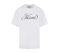 T-Shirt KARL KANI "Karl Kani KK Kani Icy Chrome Tee", Damen, Gr. M, weiß, 100% Baumwolle, bedruckt, loose fit, Rundhals, Shirts T-Shirt (87778907-M) weiß