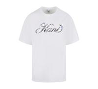 T-Shirt KARL KANI "Karl Kani KK Kani Icy Chrome Tee", Jungen, Gr. L, weiß, 100% Baumwolle, bedruckt, loose fit, Rundhals, Shirts T-Shirt (87778907-L) weiß