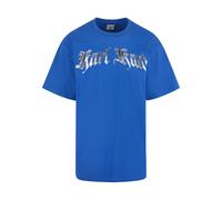 T-Shirt KARL KANI "Karl Kani KK Old English Chrome Tee", Herren, Gr. M, blau, 100% Baumwolle, bedruckt, loose fit, Rundhals, Shirts T-Shirt (94048748-M) blau