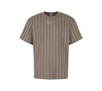 KARL KANI T-Shirt mit Label-Stitching in Khaki, Größe XS