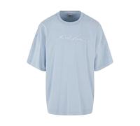 T-Shirt KARL KANI "Karl Kani KM242-048-3 Autograph Washed Boxy Tee", Herren, Gr. XS, lightblau, 100% Baumwolle, bedruckt, oversize, Rundhals, Shirts T-Shirt (29961965-XS) lightblau