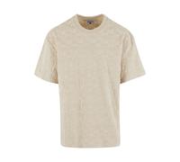 T-Shirt KARL KANI "Karl Kani Og Aop Terry Cloth T-Shirt", Damen, Gr. XS, beige, 100% Baumwolle, bedruckt, oversize, Rundhals, Shirts T-Shirt (35107202-XS) beige