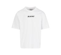 T-Shirt KARL KANI "Karl Kani Retro Patch Print T-Shirt", Damen, Gr. M, weiß, 100% Baumwolle, bedruckt, normal, Rundhals, Shirts T-Shirt (82281826-M) weiß