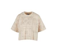 T-Shirt KARL KANI "Karl Kani Signature Paisley Crop T-Shirt", Damen, Gr. M, beige, 100% Baumwolle, loose fit, Rundhals, Shirts T-Shirt (23151439-M) beige