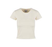 T-Shirt KARL KANI "Karl Kani Small Signature Short Tee", Damen, Gr. M, sanftes weiß, 95% Baumwolle, 5% Elasthan, unifarben, normal, Rundhals, Shirts T-Shirt (97659704-M) sanftes weiß