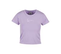 T-Shirt KARL KANI "Karl Kani Small Signature Short Tee", Damen, Gr. S, lila (violet), 95% Baumwolle, 5% Elasthan, bedruckt, normal, Rundhals, Shirts T-Shirt (10152968-S) violet