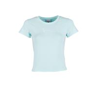 T-Shirt KARL KANI "Karl Kani Small Signature Short Tee", Damen, Gr. S, turquoise, 95% Baumwolle, 5% Elasthan, bedruckt, normal, Rundhals, Shirts T-Shirt (35836202-S) turquoise