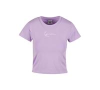 T-Shirt KARL KANI "Karl Kani Small Signature Short Tee", Damen, Gr. XS, violet, 95% Baumwolle, 5% Elasthan, bedruckt, normal, Rundhals, Shirts T-Shirt (10152968-XS) violet
