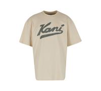 T-Shirt KARL KANI "Karl Kani Varsity Palm Print T-Shirt", Herren, Gr. M, beige, 100% Baumwolle, bedruckt, normal, Rundhals, Shirts T-Shirt (13538234-M) beige