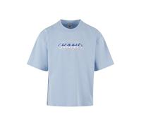 T-Shirt KARL KANI "Karl Kani Woven Signature Chrome LOGo Crop Tee", Damen, Gr. XXL, lightblau, 100% Baumwolle, bedruckt, normal, Rundhals, Shirts T-Shirt (71837629-XXL) lightblau