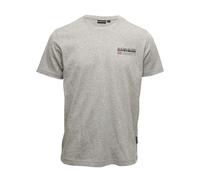 T-Shirt Kasba Logo Crew Napapijri Pour Homme en Gris Chiné XL