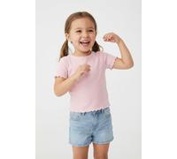 T-Shirt KIDS ONLY "KOGNELLA S/S O-NECK TOP NOOS JRS", Mädchen, Gr. 146/152, rosa (romance rose), Jersey, Obermaterial: 65% Polyester, 30% Viskose, 5% Elasthan, unifarben, regular fit kurz, Rundhals, g
