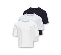 KIDS ONLY 3er-Set: Shirts "Rex" in Weiß - Größe 134/140 | Kinder Oberteile