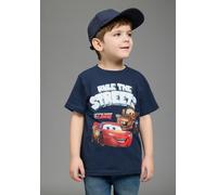 T-Shirt KIDSWORLD "CARS LIGHTNING MCQUEEN - Disney Shirt", Jungen, Gr. 140/146, marine, Single Jersey, Obermaterial: 100% Baumwolle, bedruckt, Basic normal, Rundhals, abgesteppte Kante, Shirts T-Shirt