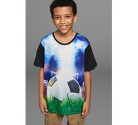 T-Shirt KIDSWORLD "Mit coolem FUSSBALL-Print", Jungen, Gr. 116/122, schwarz, Jersey, Obermaterial: 100% Baumwolle. Obermaterial Vorderteil: 100% Polyester, bedruckt, Basic, Rundhals, Shirts T-Shirt, K
