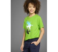 T-Shirt KIDSWORLD "Skating - Druck", Jungen, Gr. 176/182, grün, Jersey, Obermaterial: 100% Baumwolle, bedruckt, Basic, Rundhals, Shirts T-Shirt, Kurzarm, Basic-Passform, bedruckt, Rundhalsausschnitt (