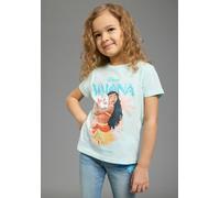 T-Shirt KIDSWORLD "VAIANA - Disney Shirt", Mädchen, Gr. 152/158, blau (türkis), Single Jersey, Obermaterial: 100% Baumwolle, bedruckt, Basic normal, Rundhals, abgesteppte Kante, Shirts T-Shirt, für Mä