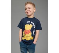 T-Shirt KIDSWORLD "WINNIE Pooh: it wasn't me - Disney Shirt", Jungen, Gr. 116/122, blau (marine), Single Jersey, Obermaterial: 100% Baumwolle, bedruckt, Basic normal, Rundhals, abgestepptes Bündchen, 