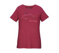 T-Shirt KILLTEC "KOS 18 WMN TSHRT", Damen, Gr. 42, weinrot, Obermaterial: 92% Polyester, 8% Elasthan, Rundhals, Shirts T-Shirt, Leichtes, schnelltrocknendes Damen T-Shirt mit Stretch und Print (207244