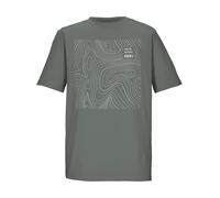 T-Shirt KILLTEC "KOS 187 MN TSHRT", Herren, Gr. S, grau (mittelgrau), Obermaterial: 94% Polyester, 6% Elasthan, Rundhals, Shirts T-Shirt, Leichtes, atmungsaktives Herren T-Shirt mit Stretch und Print 