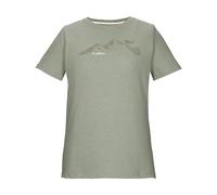 T-Shirt KILLTEC "KOS 194 WMN TSHRT", Damen, Gr. 38, helloliv, Obermaterial: 65% Polyester, 30% Baumwolle, 5% Elasthan, Rundhals, Shirts T-Shirt, Vielseitiges Damen T-Shirt mit Melange-Optik und Bergpr