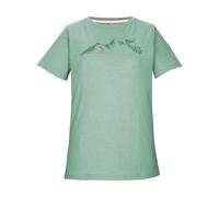 T-Shirt KILLTEC "KOS 194 WMN TSHRT", Damen, Gr. 40, grün (pistazie), Obermaterial: 65% Polyester, 30% Baumwolle, 5% Elasthan, Rundhals, Shirts T-Shirt, Vielseitiges Damen T-Shirt mit Melange-Optik und