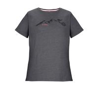 T-Shirt KILLTEC "KOS 194 WMN TSHRT", Damen, Gr. 44, anthra, Obermaterial: 65% Polyester, 30% Baumwolle, 5% Elasthan, Rundhals, Shirts T-Shirt, Vielseitiges Damen T-Shirt mit Melange-Optik und Bergprin
