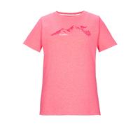 T-Shirt KILLTEC "KOS 194 WMN TSHRT", Damen, Gr. 44, koralle, Obermaterial: 65% Polyester, 30% Baumwolle, 5% Elasthan, Rundhals, Shirts T-Shirt, Vielseitiges Damen T-Shirt mit Melange-Optik und Bergpri