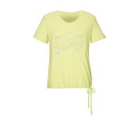 T-Shirt KILLTEC "KOS 497 WMN TSHRT", Damen, Gr. 36, gelb (limette), Obermaterial: 88% Polyester, 12% Elasthan, V-Ausschnitt, Shirts T-Shirt, Weiches, strapazierfähiges Funktionsshirt mit Kordelzug (87