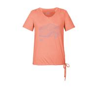 T-Shirt KILLTEC "KOS 497 WMN TSHRT", Damen, Gr. 36, orange (pfirsich), Obermaterial: 88% Polyester, 12% Elasthan, V-Ausschnitt, Shirts T-Shirt, Weiches, strapazierfähiges Funktionsshirt mit Kordelzug 