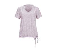 T-Shirt KILLTEC "WMN TSHRT F", Damen, Gr. 38, lila, Obermaterial: 94% Polyester, 6% Elasthan, Rundhals, Shirts T-Shirt, Gestreiftes, schnelltrocknendes Funktionsshirt mit verstellbarem Saum (28116125-