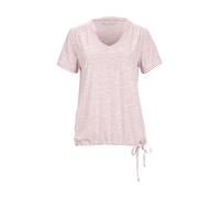 T-Shirt KILLTEC "WMN TSHRT F", Damen, Gr. 46, dunkelrosé, Obermaterial: 94% Polyester, 6% Elasthan, Rundhals, Shirts T-Shirt, Gestreiftes, schnelltrocknendes Funktionsshirt mit verstellbarem Saum (664
