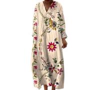 T-Shirt Kleid Damen, Meine Offene Rechnung Bei Einsehen, Strandkleid Lang Maxikleider V Ausschnitt Sommerkleider Leicht Und Luftig Boho Kleid Elegante Midikleid Freizeitkleid, Schwarzes Kleid Damen