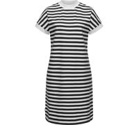 Shirtkleid RAGWEAR "Katchi Stripes", Damen, Gr. M (38), Normalgrößen, schwarz, Material: 80% Baumwolle, 20% Polyester, Basic, lässig geschnitten ca. Mitte Oberschenkel, Rundhals, Ärmel ohne Ärmelschli