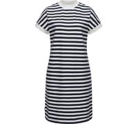 Shirtkleid RAGWEAR "Katchi Stripes", Damen, Gr. XXL (44), Normalgrößen, blau (navy), Material: 80% Baumwolle, 20% Polyester, Basic, lässig geschnitten ca. Mitte Oberschenkel, Rundhals, Ärmel ohne Ärme