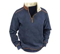 T Shirt Kleid Kleid Set Sweatjacke Gefüttert Herren Herren Longsleeve 4xl Strandtunika Gr 50 Rugby Poloshirt Schwarzer Hoodie Ohne Kapuze Herren Poloshirt Langarm Mit Brusttasche(Navy,5XL)
