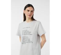 T-Shirt-Kleid mit Mesh-Layer grau 44