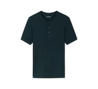 Schiesser Herren Schlafshirt Kurzarm mit Knopfleiste Bio-Baumwolle-Mix + Relax Pyjamaoberteil, Nachtblau_182516, 50 DE