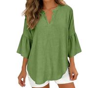 T Shirt Kuh Damen Oberteile Musselin Flippige Rotes Ärmel Kurze Handball Kurz Arbeitskleidung Schlitz Winter Royalblau Farbverlauf Königsblau Festtagsblusen Westernblusen Frühjahr Sommeroberteile S