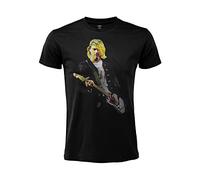 T-Shirt Kurt Cobain T-Shirt Musik Rock Nirvana Offiziell Schwarz Baumwolle Unisex Erwachsene Jungen (DE/NL/SE/PL, Alphanumerisch, S, Regular, Regular, Schwarz)