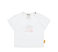 Steiff T-Shirt Kurzarm EU Größe 74 Bright White, Kurzarm Shirt, Sommer Shirt für Kinder, Babyoberteil, ideales Basic Shirt, bequem und weich, waschmaschinenfest