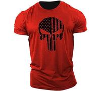 T-Shirt Kurzarm Herren Männer Schädel 3D-Druck T-Shirt Männer Lässig Sport T-Shirt Kurzarm Sommer Schnell Trocken Tough Guy Top 4XL Zp606