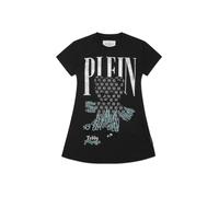 Minikleid PHILIPP PLEIN "Teddy", Mädchen, Gr. 8, EURO-Größen, 02, schwarz, Obermaterial: 100% Baumwolle, Kleider Minikleid (50319600-8) 02, schwarz