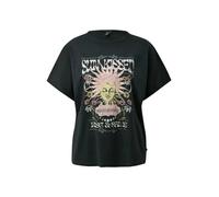 Gewaschenes Print-Shirt mit überschnittener Schulter L schwarz|mehrfarbig 2181326.99D0.L