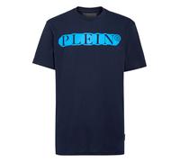 T-Shirt PHILIPP PLEIN "Rundhals-T-Shirt", Herren, Gr. L, blau (24, navy), Obermaterial: 100% Baumwolle, Shirts T-Shirt (17840413-L) 24, navy