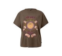 Gewaschenes Print-Shirt mit überschnittener Schulter L braun|mehrfarbig 2181326.89D1.L