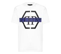 T-Shirt PHILIPP PLEIN "T-Shirt Rundhalsausschnitt Ss", Jungen, Gr. L, 01, weiß, Obermaterial: 100% Baumwolle, Shirts T-Shirt (87484523-L) 01, weiß