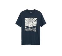 Baumwoll-T-Shirt mit Frontprint L blau 2178215.59D1.L